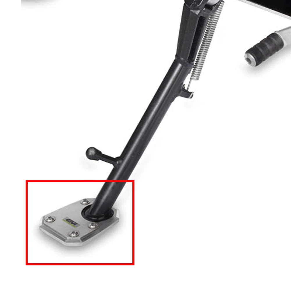 Piastra Allarga Cavalletto Laterale Per BMW R 1200 GS LC / ADV – In Alluminio Anodizzato, Argento, Antiaffondamento