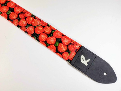 Correa de Guitarra Fresa - Correa de Guitarra Fresas - Doble Acolchado Fresa - Imagen 1 de 9