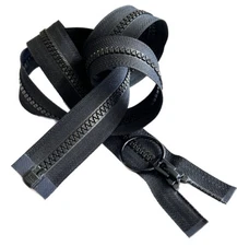 YKK #5 Molded Plastic VISLON Jacket Zipper U-Type Ring Pull Separating 4" - 60"