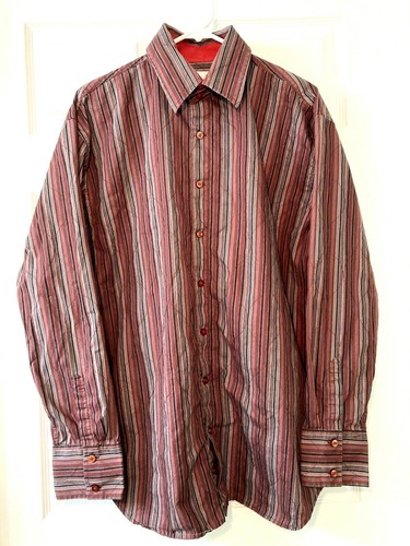 COOGI Mens Size XL Long Sleeve Button Down Dress Shirt Multicolored Collared - Picture 2 of 9