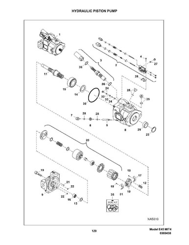 Paper Bobcat E45 Kompaktbagger Teile Handbuch Diagramme Buch 6989438 - Bild 5 von 6