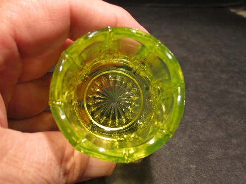 Vaseline Glass Toothpick Holder - Picture 5 of 5