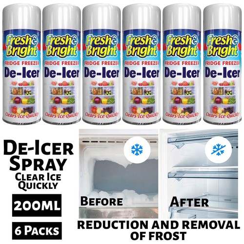 6X Fridge Freezer De Icer Spray Defrost Ice Quickly Anti Bacterial