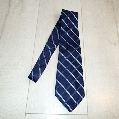 Cravate En Soie 100% Rayure Bleue Donald J. Trump - Occasion - Longueur Classique (57-60 Pouces) - Luxe