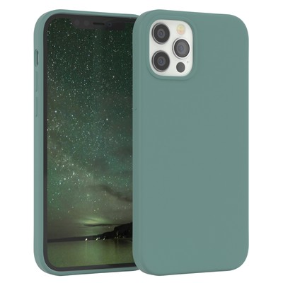 Für Apple iPhone 12 / 12 Pro Silikonhülle Handyhülle Schutz Cover Hülle Grün