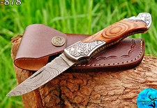 EveryDay Carry Pocket Knife Hand Forged 512Layers Damascus Steel Blade 878