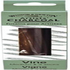 Artist Vine Charcoal Sticks, Medium, Black, Box of 3 Sticks