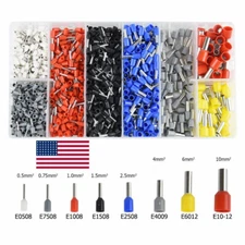 1200Pcs Cable Cord Pin End Bootlace Ferrule Terminals Wire Crimp Connectors Set