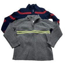 Lot (2) Gap Kids Boys  6-7 1/4 Zip Sweater Bl...