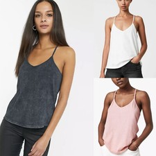 All Saints Womens Balia Designer Sleeveless Scoop Neck Vest Tank T-Shirt Tee Top