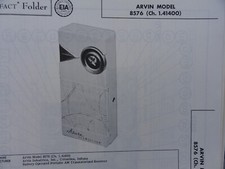 Original Sams Photofact Manual ARVIN 8576 Ch. 1.41400 