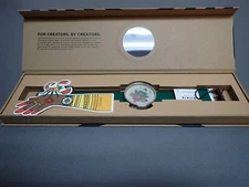 NEW Projects Watches PJT-7570 Nazar Battu 40mm Green Silicone Band Watch