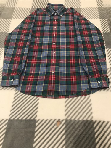 EUC VINEYARD VINES Performance Slim Fit Tucker Plaid Button Down Shirt Size XL