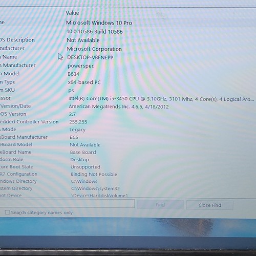 PowerSpec B634 Desktop i5-3450 3.10GHz 2GB RAM 148GB HD Windows 10 - Picture 2 of 16