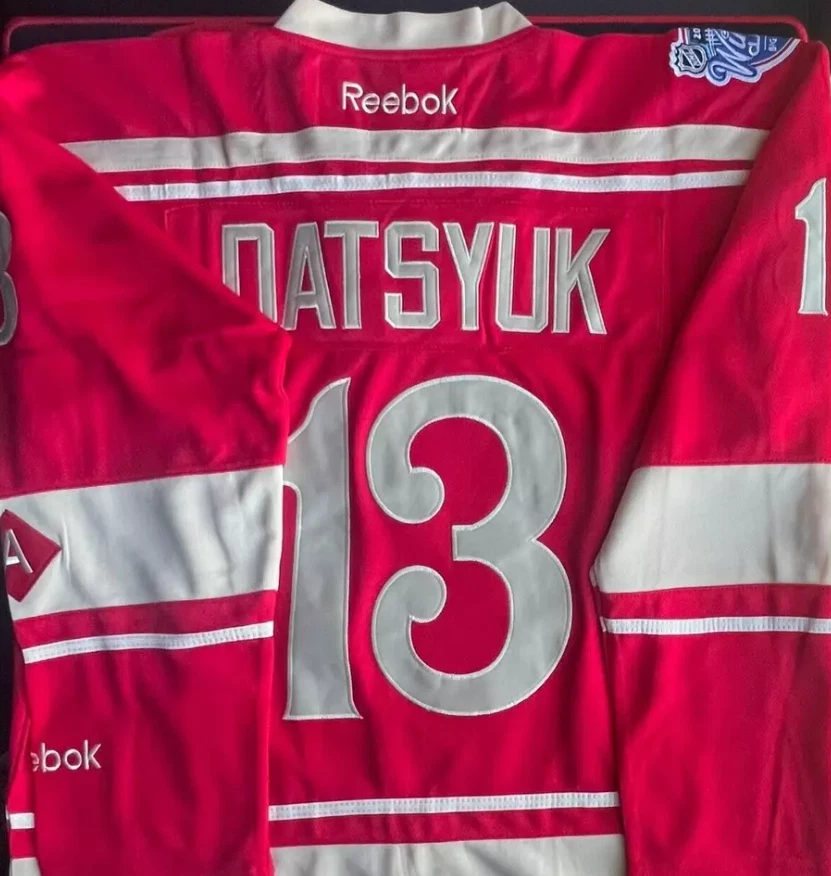 Camiseta deportiva de hockey cosida Pavel Datsyuk Detroit Red Wings #13 talla grande nueva sin etiquetas Foto 3 de 4