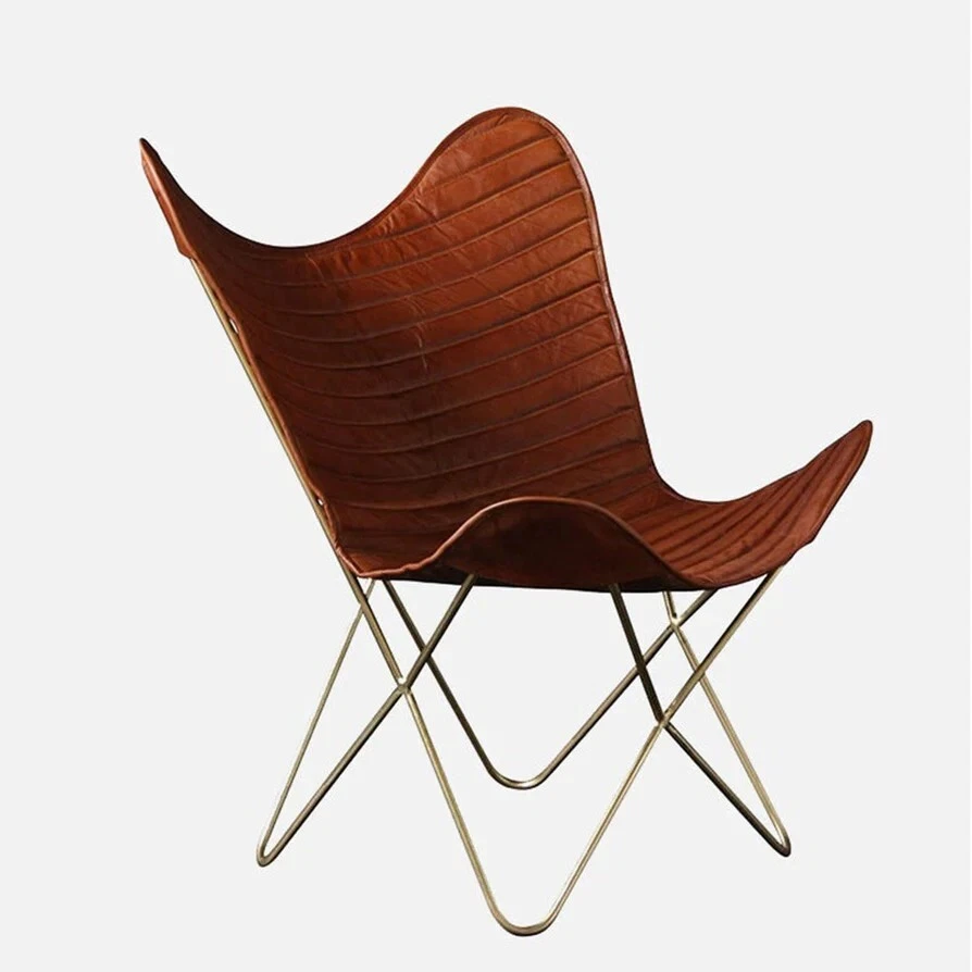 Handmade Vintage Leather Butterfly Chair for Office Hotel living Room