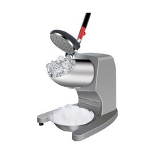 Electric Shaved Ice Machine 11 Inch Height 380W Three Blade Ice Crusher Snow ...