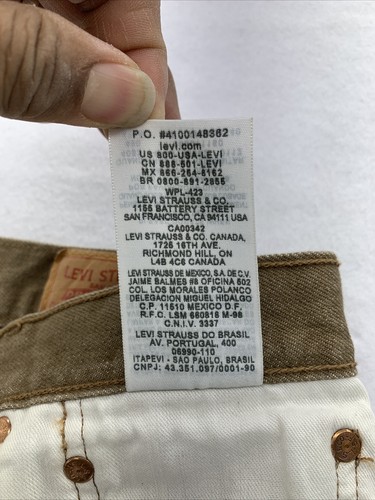 Levi 501 XX Men Denim Jeans Size 36X30 Button Fly Brown Straight - Picture 21 of 23