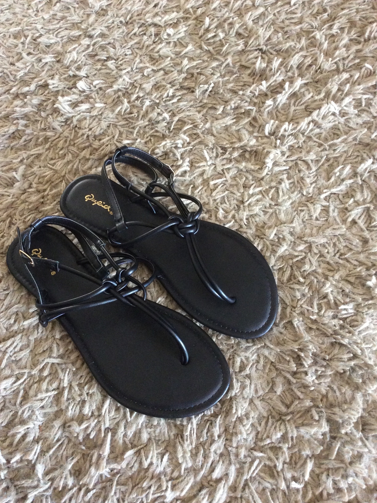 APL SANDALI BASSI NUOVI CON ETICHETTE DONNA NERI PUNTA QUPID POST MISURA 7