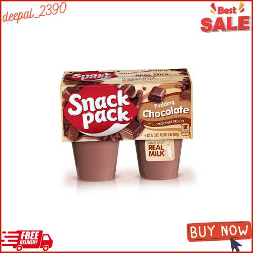 Snack Pack Chocolate Pudding, 4 Count Pudding Cups - Free Shipping!