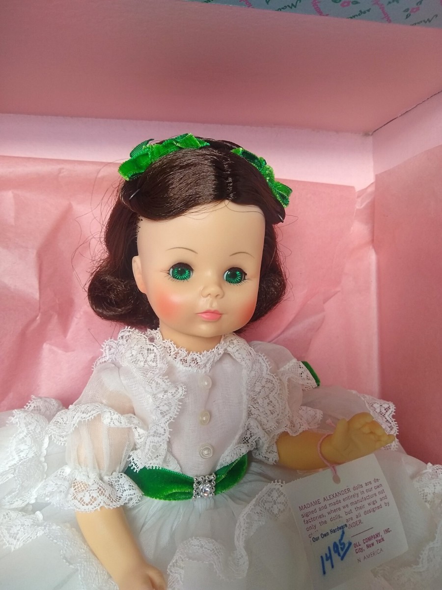 Vtg Scarlett O'Hara Madame Alexander Doll White Dress #1490