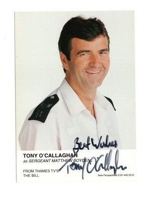 Tony O'Callaghan als Sgt Matt Boyden in THE BILL signiertes 6 x 4 Col Promo Foto