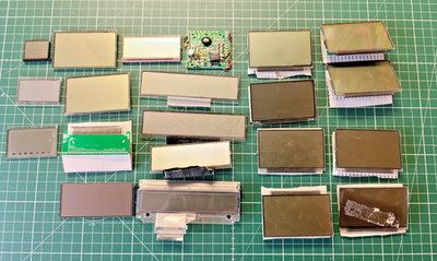 Konvolut mit 19 verschiedenen LCD Displays zum Basteln
