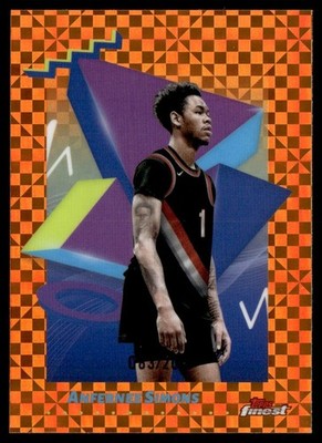 2024-25 Topps Finest Uncommon Orange XFractor Anfernee Simons 083/200 #180