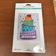 Spellbinders Paper Arts Metal Cutting Dies Topsy Turvy Birthday Cake 18pc S6-195