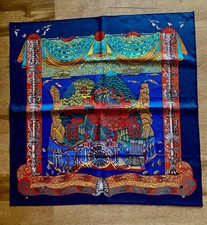 HERMÈS Carre “Pyramides” 90x90 Square Silk Scarf Women