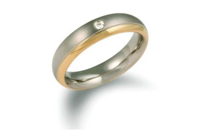 Boccia Titan Ring 0130-12.Diamantring.Neuer Ring+Etikett+kostenlose Gravur.TITAN