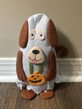 Halloween Puppy Dog Plush Stuffed Toy Ghost Costume Pumpkin Basket Decor