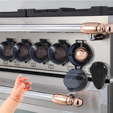 5  1 Packs Stove Knob Safety Covers for Child, Childproof Oven Door Lock, Baby