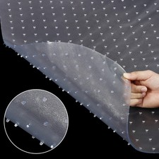 36" x 48" Home Office Chair PVC Floor Mat Studded Back with Lip for Pile Carpet