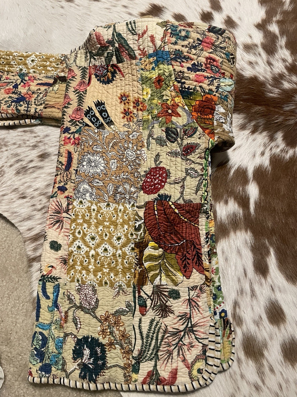 Boho Quilted Patch Work Jacket - image 8