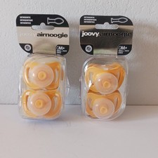 Joovy Airnoogie Orthodontic Pacifiers 0M 2-Pack Silicone Natural Touch Yellow