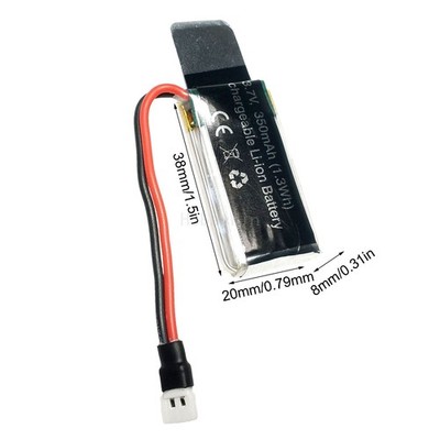 UdiRC part D33-21 LiPo Battery 3.7V 350mAh 1.3Wh for U12S Alloy RC Helicopter
