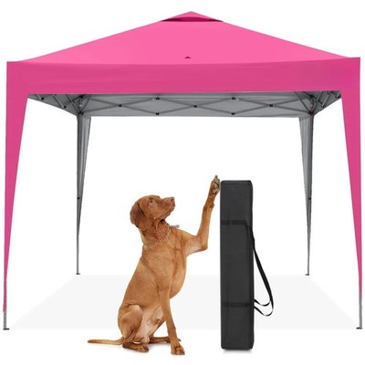 10x10 Pop Up Canopy Tent - Waterproof UV Protection for Outdoor Events (Pink)