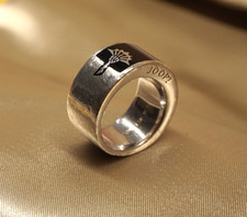 Original JOOP! Silberring mit Kornblumenlogo