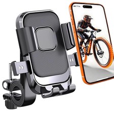 Motorcycle Phone Mount 1s Auto Lock Anti-Shake Bike Handlebar Phone Holder 360 