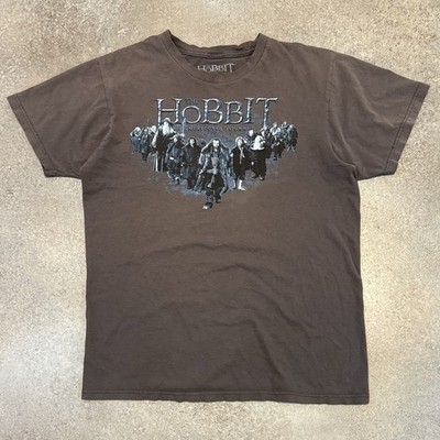 Vintage 2012 The Hobbit An Unexpected Journey Tee Shirt M/L Movie Promo Lord 