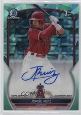 2023 Bowman Sapphire Edition Chrome Prospects Aqua 75/99 Jorge Ruiz Auto 4f5