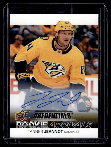 2021-22 UD Credentials Rookie Arrivals Auto Tanner Jeannot RC (JmMa)