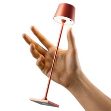 1 PCS Compact Cordless Table Lamp Rechargeable LED Night Light RGB Touch Red
