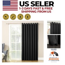 Light-Filtering Noise-Reducing Sliding Patio Door Curtain Panel - 100"W x 84"L