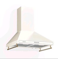 Cooker Hood 60 cm Kitchen Extractor Chimney Hood Steel Retro 644 m³/h Ivory LED