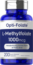 L Methylfolate 1000Mcg  200 Capsules  Value Size  Optimized and Activated ...