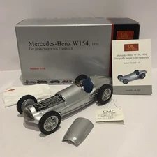 CMC 1/18 Mercedes-Benz W154 1938 - M-025 - Silver Diecast Model Car