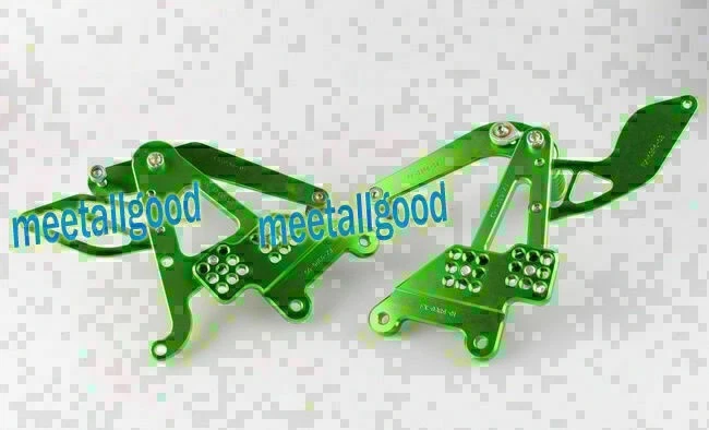 Juego trasero verde estriberas reposapiés para Yamaha YZF R6 2003 2004 2003 2005 Foto 3 de 4
