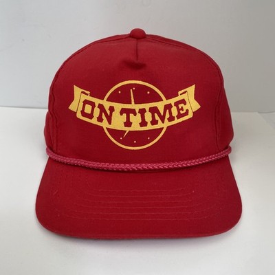 Red On Time Snapback Hat - Cap Young An Hat Company
